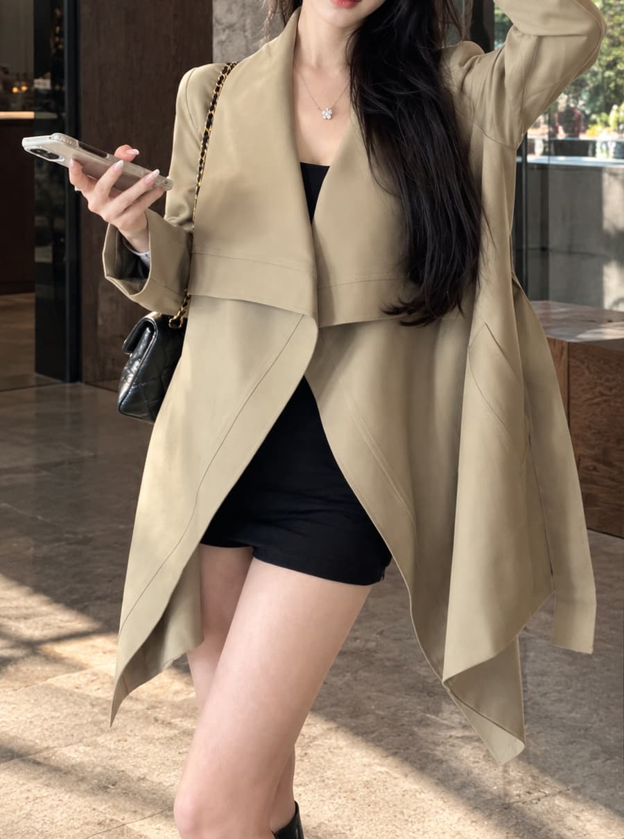 2026 라펠 루즈핏 트렌치 코트