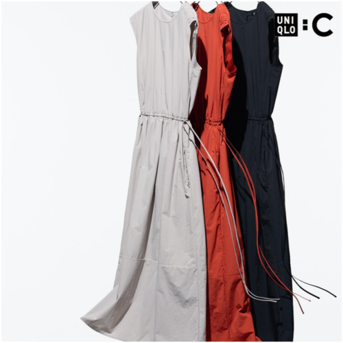 유니클로 C 개더 원피스 민소매 3가지 색상